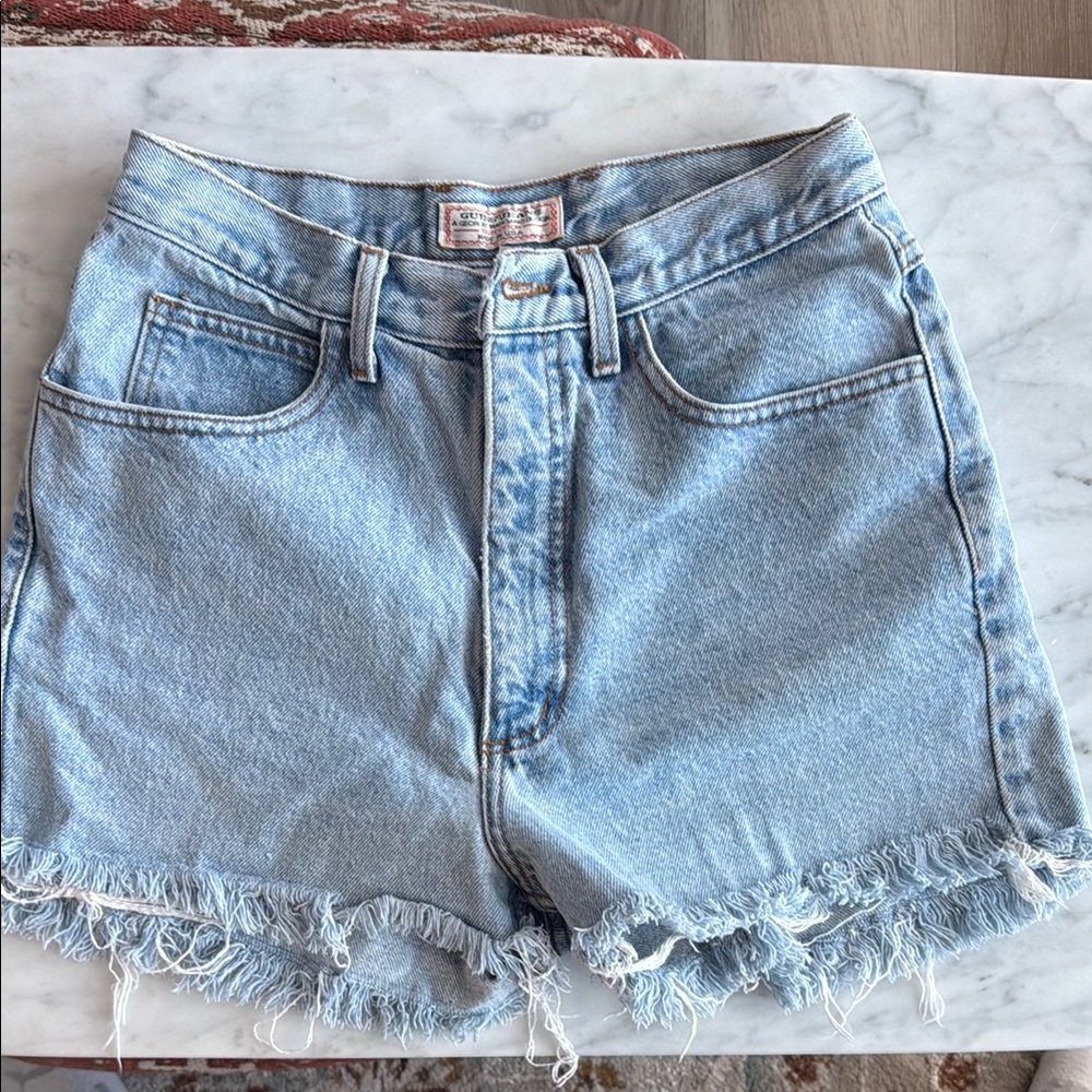 Guess Blue Jean Shorts High-Waisted